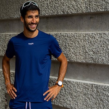 T-shirt "L'Endurant" bleu homme Bomolet