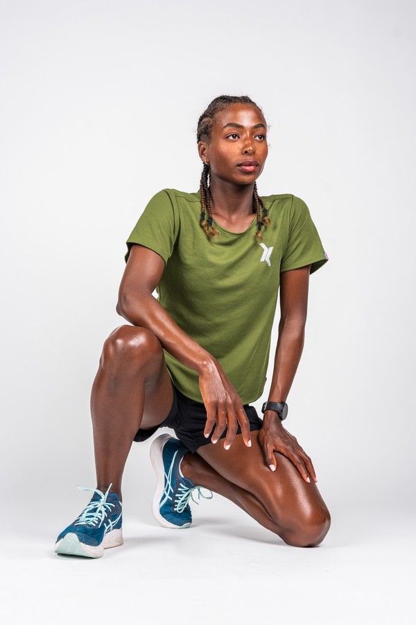 T-shirt de sport kaki