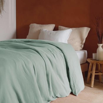 La housse de couette gaze de coton bio Lou de Camif