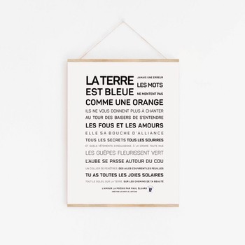 Affiche La terre est bleue Paul Eluard - Les mots à l'affiche