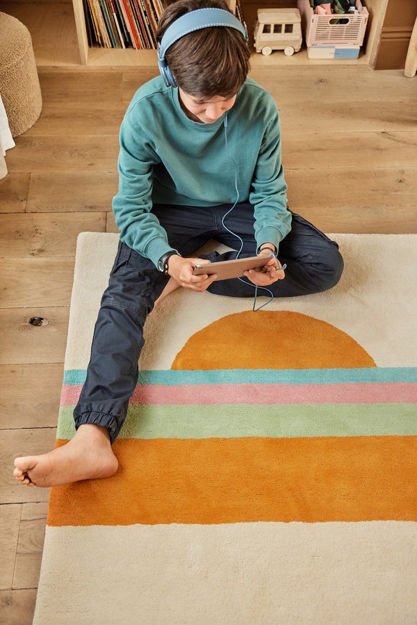 Tapis éléphant  bleuu-studio