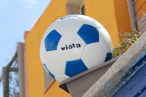 Ballon rétro bleu Vista Ballon