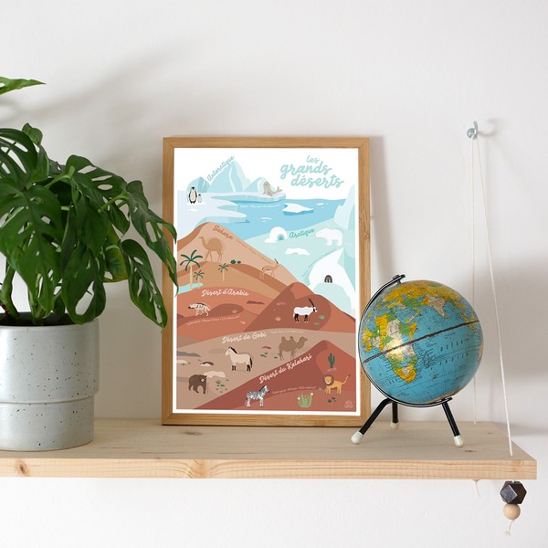 Affiche "Les grands déserts" Papier curieux