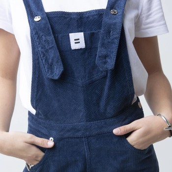 Salopette mom denim Côtelé