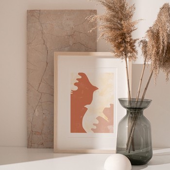 Affiche Les Oiseaux d’Etretat Terracotta - Shandor