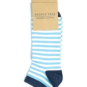 Chaussettes courtes - Stripe Trainer Socks In Blue