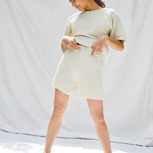 JANE - Shorts en coton blanc
