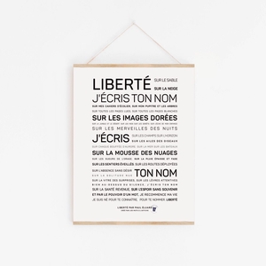Affiche "Liberté" - Paul Eluard