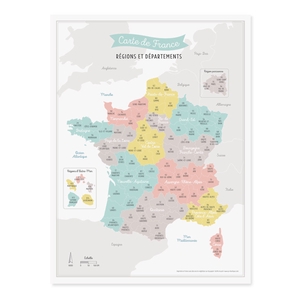 Affiche - Carte de France