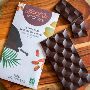 Chocolat Noir 70 % origine République Dominicaine - 70g