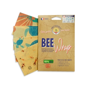 Bee Wrap x4 - 100% bio - océan