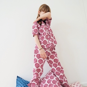 Pyjama kids en coton bio - Lila shell