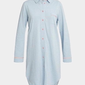 Robe pyjama à rayures en coton bio