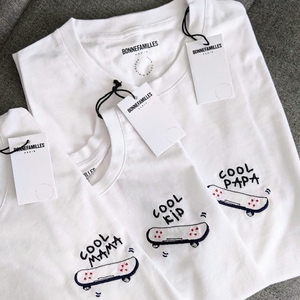 Tee-shirt coton bio Cool Mama  / Cool Papa / Cool Kid