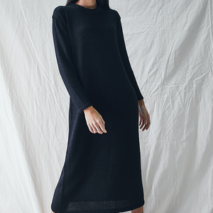 MARIE - Robe en laine noire